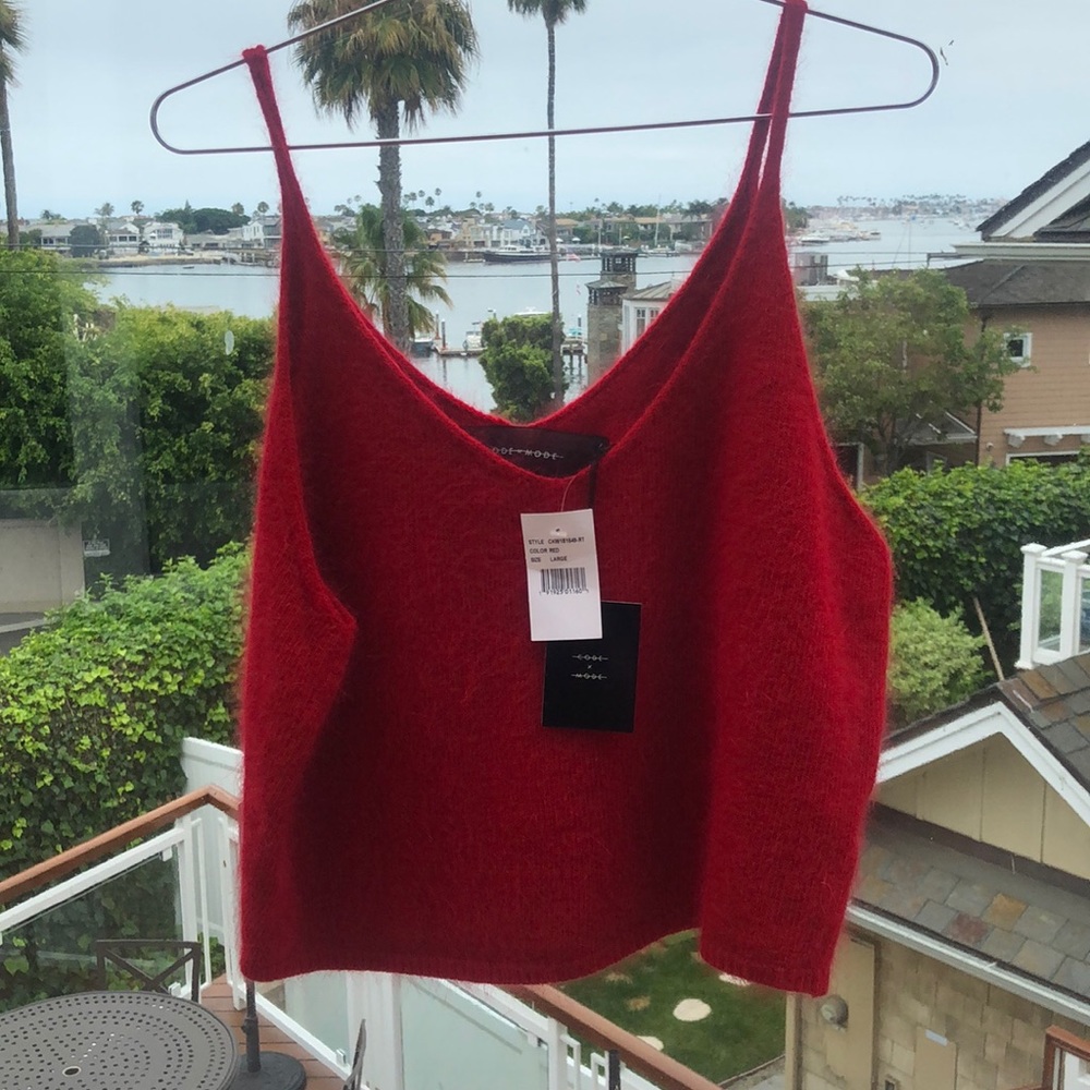 Nordstrom fuzzy crop top